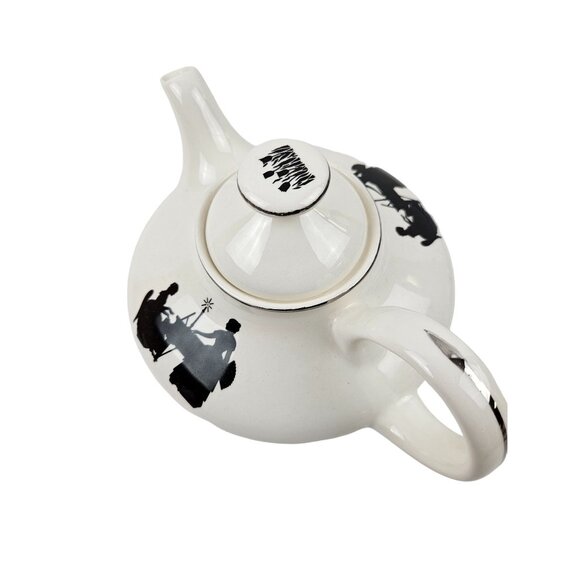 Vintage Harker Pottery Silhouette Slender Lidded Teapot - Picture 5 of 11